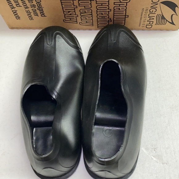 OVERSHOES MENS LOW CUT SYNTHETIC RUBBER BLACK NONSKID - Picture 4 of 5